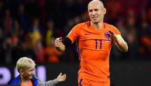 Arjen Robben: So wie bei der EURO in Frankreich fehlt die Niederlande auch 2018 in Russland. Für den 33-jährigen hat sich das Thema WM erledigt, er hat seinen Rücktritt aus dem Nationalteam bereits bekanntgegeben.