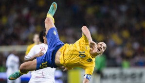 Ein absolutes Highlight im schwedischen Trikot trug sich im November 2012 zu: In einem Freundschaftsspiel gegen England versenkte Ibrahimovic einen Fallrückzieher aus 25 Metern
