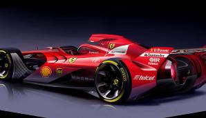 Auch von hinten beeindruckt das Gefährt. Ferraris Fazit: "Wäre es möglich, ein Formel-1-Auto zu entwickeln, das nicht nur technologisch fortschrittlich, sondern auch fesselnd und aggressiv aussieht?"