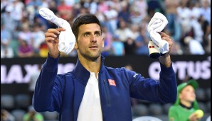 Na, wer will ein Paar Siegersocken von Novak Djokovic?