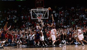 1999: Knicks (8) - Heat (1) 3:2 - Allan Houston wurde mit seinem Gamewinner zum Helden, als New York Miami in der Lockout-Postseason in der ersten Runde rauswarf - genau wie im Jahr zuvor! Für die Knicks war erst in den Finals gegen San Antonio Schluss