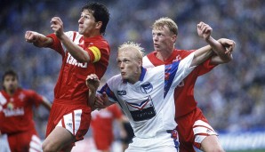 1993, Leverkusen - Hertha (A): Die Amateure der Alten Dame mit Carsten Ramelow erreichten überraschend das Finale gegen Leverkusen, Kirsten zerstörte aber die Träume der Hertha
