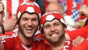 Die Fans der Bayern sind frohen Mutes