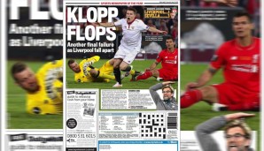 "Liverpool fällt auseinander", weiß die Daily Mail. "Klopp Flops" muss wohl nicht übersetzt werden