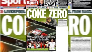 In der Printausgabe gibt's eine deutliche amüsantere Überschrift: "Coke Zero" steht dort in Anlehnung an den Doppeltorschützen