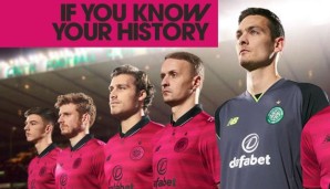 Auch wenn hier eigentlich nur Top-Klubs stehen wollen wir das neue Celtic-Trikot nicht unterschlagen: "If you know your history"