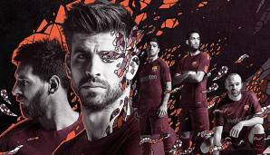 Der FC Barcelona hat sein drittes Trikot für die neue Saison veröffentlicht. Bisschen Camouflage, viel Weinrot und noch viel mehr Kunst