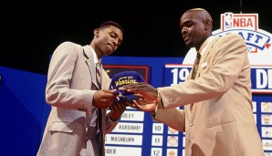 1993 gewannen die Magic als einzige Franchise mit einer ausgeglichenen Bilanz die Lottery. Als elftschlechtestes Team hatten sie nur eine Chance von 1,5 Prozent. Hauptpreis Chris Webber (r.) schickte man gleich weiter zu den Warriors
