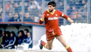 1979 folgte der Wechsel zum AS Rom, mit dem er 1983 die Meisterschaft und bis 1987 vier Mal den Vereinspokal gewann. Damals schon mit der Kapitänsbinde am Arm