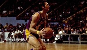 Jerry West (Los Angeles Lakers 1960-1974): 14 Saisons. Erfolge: NBA Champion (1972), Finals MVP (1969), 14x All-Star (1961-1974)