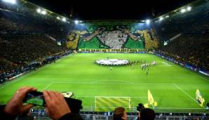 Die Choreo rief natürlich Erinnerungen an das unglaubliche Bild wach, das die Südtribüne in Dortmund vor dem Champions-League-Viertelfinale gegen Malaga 2013 abgab.