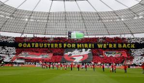 Vor dem Rheinderby gegen den 1. FC Köln zeigten die Fans von Bayer Leverkusen Humor. Angelehnt an die US-amerikanische Science-Fiction-Fantasy-Komödie "Ghostbusters" soll die Werkself auf dem Platz zu Goatbusters werden, zu Geißbockjägern