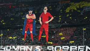 Im Frühjahr 2015 huldigten die Bayernfans vor dem DFB-Pokal-Halbfinale gegen den BVB mit Franck Ribery und Arjen Robben ihre langjährige kongeniales Flügelzange als "Badman & Robben"