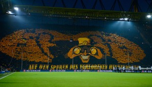 Die Größe der "gelben Wand" ist schon ohne Choreografie beeindruckend. Mit ihrem "Henkelpott"-Banner sorgten die BVB-Ultras vor dem Champions-League-Viertelfinale gegen Malaga für einen echten Gänsehautmoment
