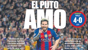 Überhaupt ist Lionel Messi laut der Mundo Deportivo der "verdammte Chef". Ein Zitat in Anlehnung an Guardiolas Worte eins gegen Mourinho