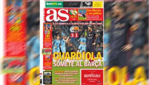 Die AS spricht davon, dass sich Guardiola Barca "bezwingt"