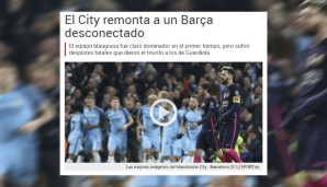 Die Sport titelt: "City kommt gegen ungeordnetes Barca zurück"