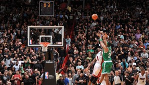 Platz 4: Paul Pierce spielt für die Clippers nur noch wenige Minuten, dennoch gehörte er in seiner Prime bei den Celtics zu den Clutch-Shootern schlechthin. 2.138 Dreier sind ein mehr als ausreichernder Beweis (Stand: 14.03.2017)