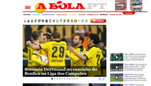 Und wie zufrieden zeigt man sich in Portugal mit dem Dortmund-Los? Die wichtigste Zeitung A Bola reagiert gelassen
