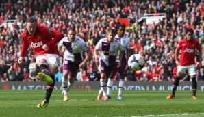 Seitdem Rooney in Manchester kickt, trifft er gegen einen Gegner besonders gern: Aston Villa musste die Kugel nach Rooney-Einschlag schon 14-mal aus dem Netz holen!