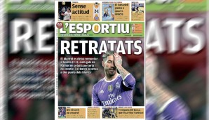 "L'Esportiu" verweist auf das aus Sevilla-Sicht unglückliche Copa-Rückspiel. Wörtlich übersetzt steht dort: "Porträtiert"