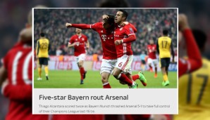 Wer schreibt denn da von wem ab? Auch Sky Sports verpasst den Bayern fünf Sterne...