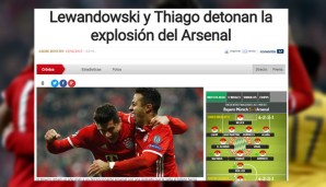 Die Marca fasst zusammen: Lewy und Thiago haben eine nicht ganz unwichtige Rolle gegen Arsenal gespielt