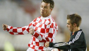 In der Nationalmmanschaft debütiert Philipp Lahm im Spiel gegen Kroatien am 18. Februar 2004 - und gleich der erste Erfolg: Das DFB-Team siegt mit 2:1