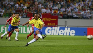 Zwei Tore steuerte Ronaldinho auf dem Weg ins Finale bei...