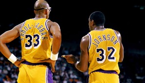 Los Angeles Lakers (1979-91) - 5 Titel: Was für ein Team! All-Time Topscorer Kareem Abdul-Jabbar und der vielleicht beste Point der Geschichte, Magic Johnson, waren das Herzstück der Showtime Lakers