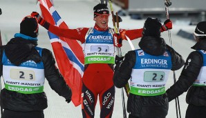 Platz 1: Ole Einar Björndalen (Norwegen), 20 Mal Gold, 14 Mal Silber, 11 Mal Bronze