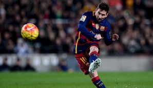 Platz 9: Lionel Messi (FC Barcelona), Großchancen: 18, Quote: 66,67 Prozent - Tore insgesamt: 25