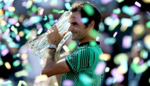 Roger Federer hat sich im Finale von Indian Wells mit 6:4 und 7:5 gegen Stan Wawrinka durchgesetzt