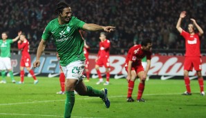 6.: Claudio Pizarro - 2. 144 Tore erzielte Pizarro bislang für Werder, zwei Mal gelang ihm dabei das Hattrick-Kunststück: 1999 in Wolfsburg (Endstand: 7:2) sowie 2011 zuhause gegen Köln (3:2)