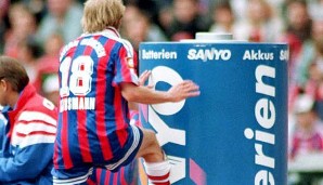 Der Tonnentritt zu München: Jürgen Klinsmanns Reaktion auf seine Auswechslung durch Giovanni Trapattoni