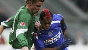 Platz 19 - 77 Tore in 205 Spielen: MARCELINHO (Brasilien) ging für Berlin und Wolfsburg auf Torejagd. Meist hatte er die Haare schön.