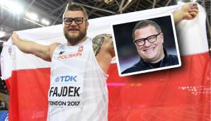 In seiner Freizeit klebt sich Gladbachs Sportdirektor Max Eberl Bart und Tolle an - und wirft den Hammer unter polnischer Flagge durchs Stadion. Der Lohn: Gold bei der WM 2017 in London. Übrigens: Pawel Fajdek nennt sich Eberl dann.
