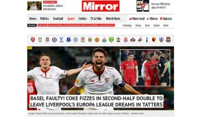 Weit dramatischer sieht der Mirror das bittere Finale der Engländer. Liverpools Träume seien in Durchgang zwei "zerfetzt" hinterlassen worden