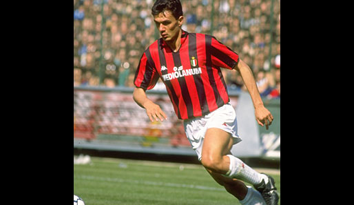 Kaum zu glauben, aber wahr: Schon vor zwanzig Jahren war Paolo Maldini eine feste Größe in Milans Abwehrverbund