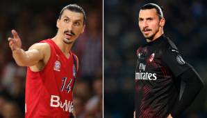 Das fleischgewordene Spiderman-Meme! Zlatan Ibrahimovic kickt eigentlich für Milan, doch in seiner Freizeit spielt er Basketball bei den Bayern, unter dem Alias Nihad Djedovic.