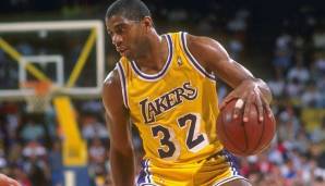 Platz 15: MAGIC JOHNSON - 3.701 Punkte in 190 Spielen - Los Angeles Lakers