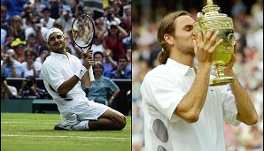 Wimbledon 2003: Bei seiner fünften Wimbledon-Teilnahme sichert sich Roger Federer den ersten Grand-Slam-Titel seiner Karriere. Im Finale besiegt er Mark Philippoussis.
