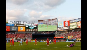 Liverpool gegen ManCity bei einem Testspiel 2014 im Yankee Stadium von New York - "Soccer" wird in den USA spätestens seit der WM in Brasilien immer beliebter