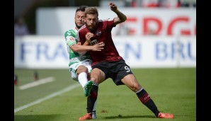 Rang 6: Guido Burgstaller vom 1. FC Nürnberg (13 Tore)