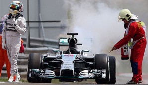Lewis Hamilton musste seinen Mercedes auf dem Hungaroring in Q1 abstellen