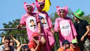 ITALIEN-GP: Mit den aktuellen Farben des Autos verleiht Force India den Fans neue Ideen für Kostüme. Die pinken Panther dürften mit dem Rennen zufrieden sein