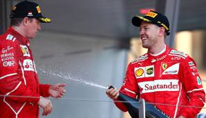 FERRARI: Bei der Scuderia steht die Fahrerpaarung für die kommende Saison bereits. Kimi Räikkönen hat seinen Vertrag verlängert