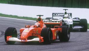 Michael Schumacher in seinem Ferrari aus 2001