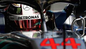 Lewis Hamilton in seinem Mercedes-Boliden