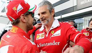 Glaubt weiter an seinen Pioleten Sebastian Vettel: Ferrari-Teamchef Maurizio Arrivabene.